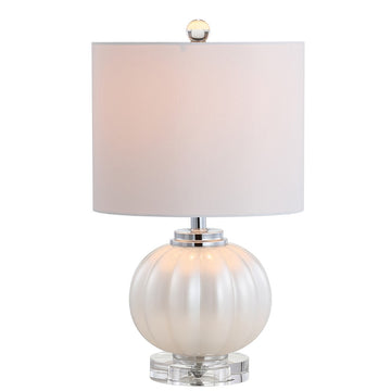 Pearl 17.5" Glass/Crystal LED Table Lamp - JONATHAN Y